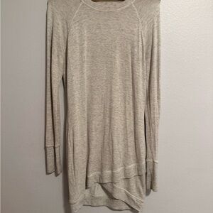 Athleta Light Heather Gray Long Sleeve Top
